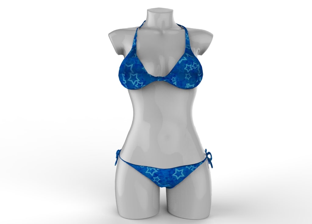Modelo 3d Sexy Bikini Azul Turbosquid 1013100