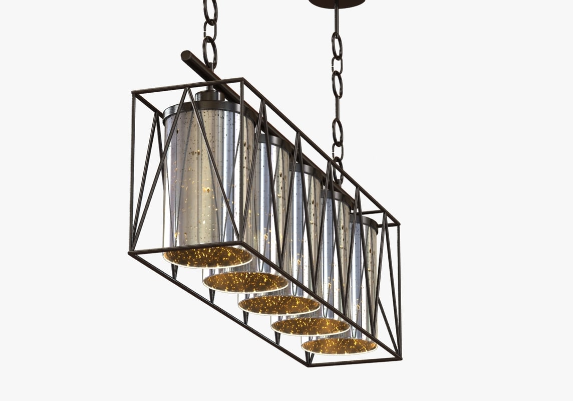 Pendant Marmande Rectangular Chandelier 3d Model
