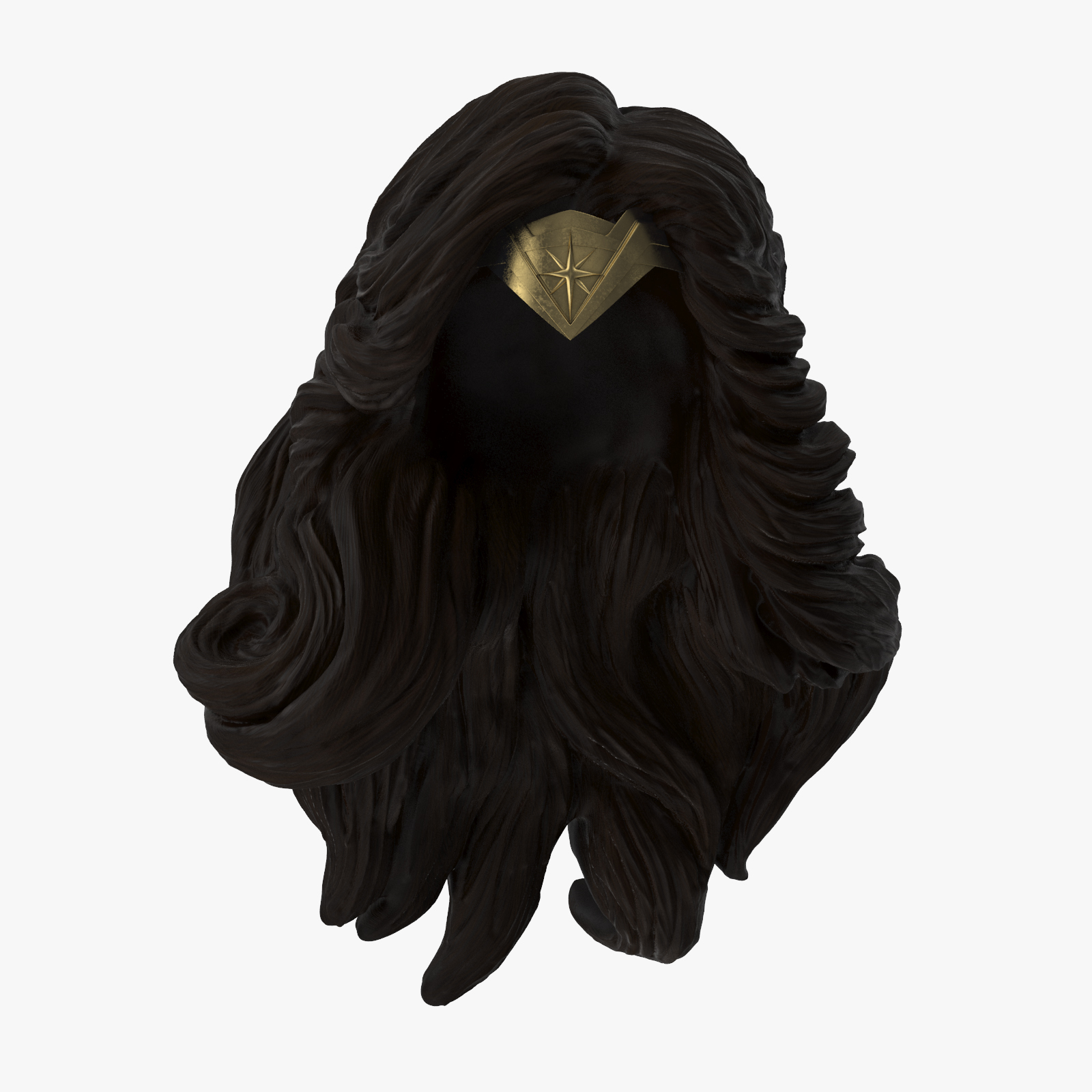 Modello 3D Wonder Woman Headpiece With Hair TurboSquid 1013299