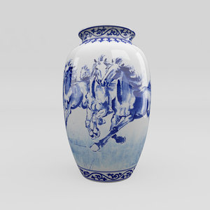 chinese blue white horses max