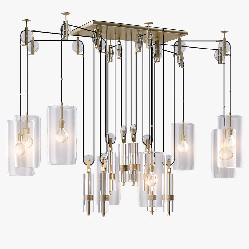 Chandelier Light 3d Ma Holly Hunt Counterweight Chandelier