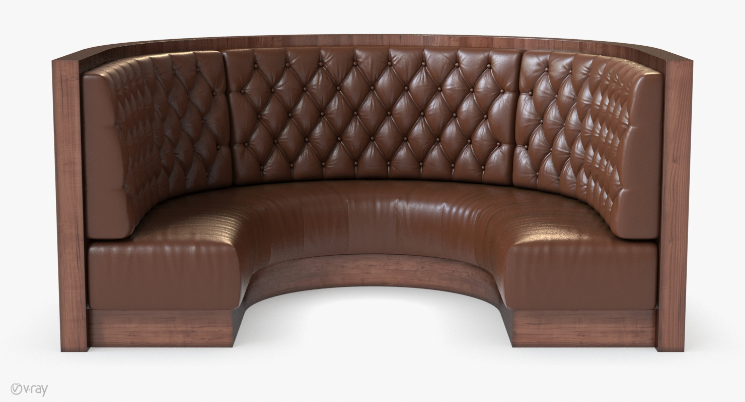 Booth Restaurant Seating 3d Model