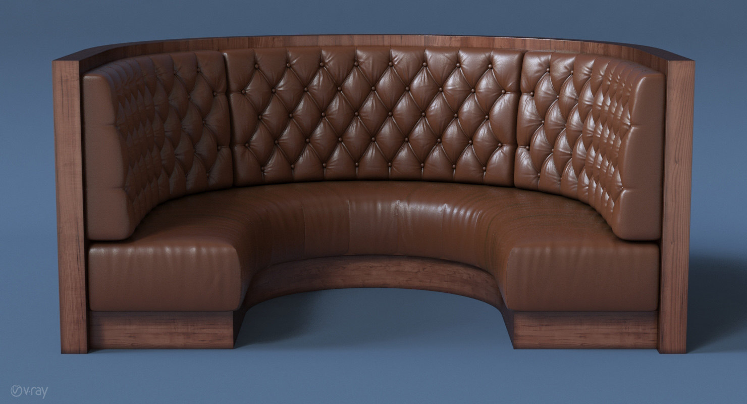 Booth Restaurant Seating 3d Model Round Booth Restaurant Seating