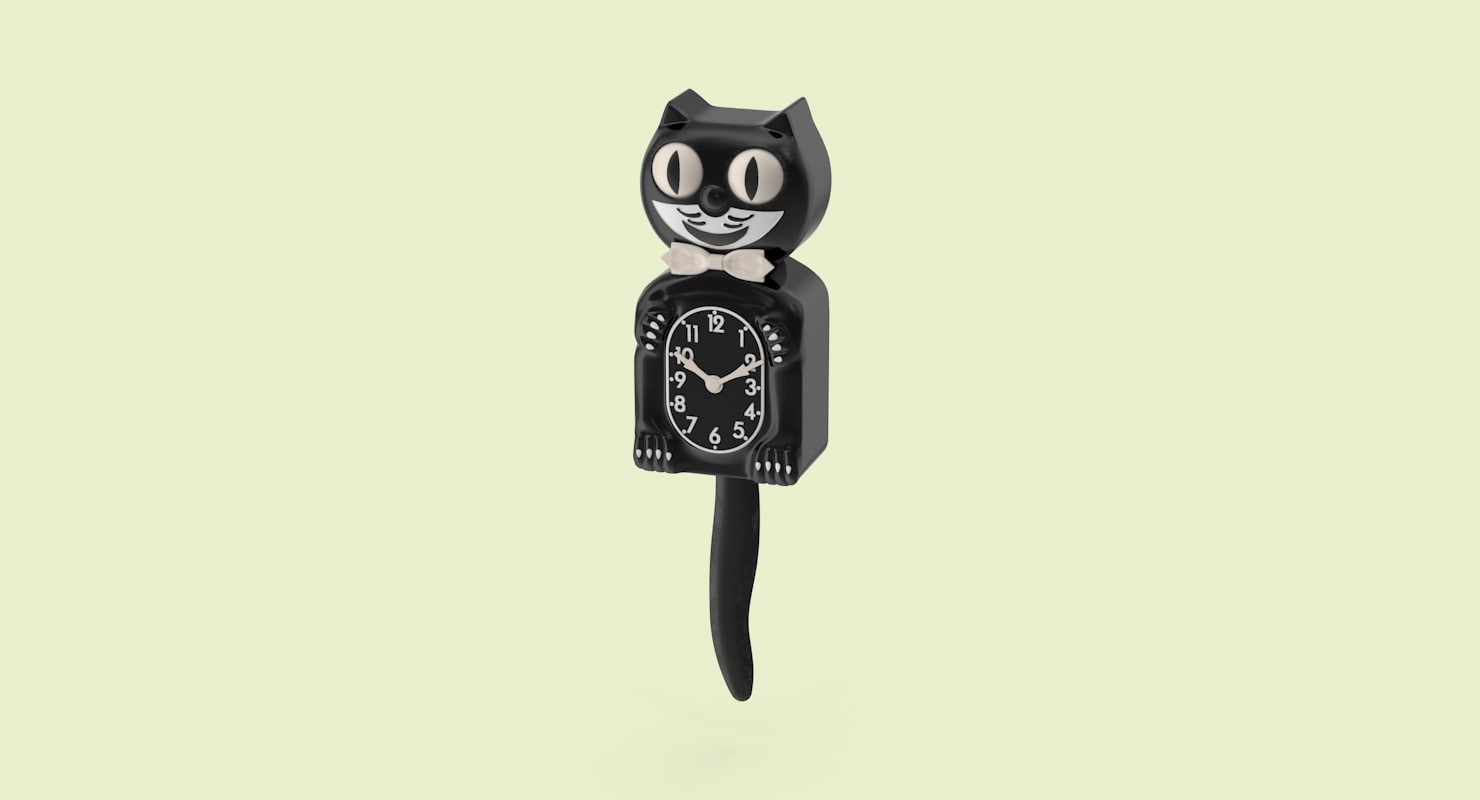 3d model kitcat clock