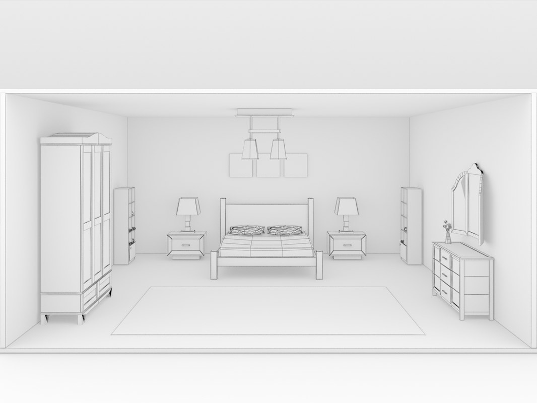 3d Model Bedroom Bed Room