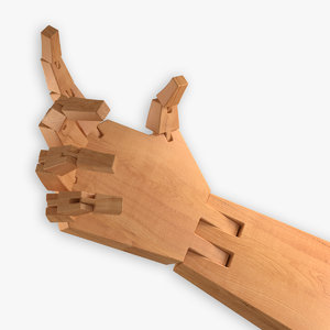 3d arm wooden model