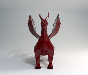 3d dragon modelled model