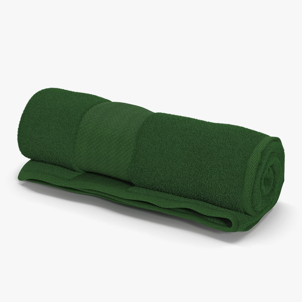 3d rolled towel green