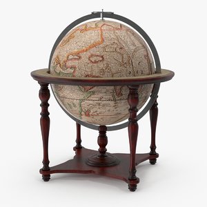 antique globe 3d model
