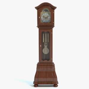 3d grandfather clock model