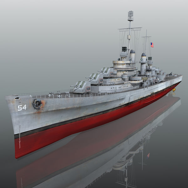 3d model uss san juan cl-54