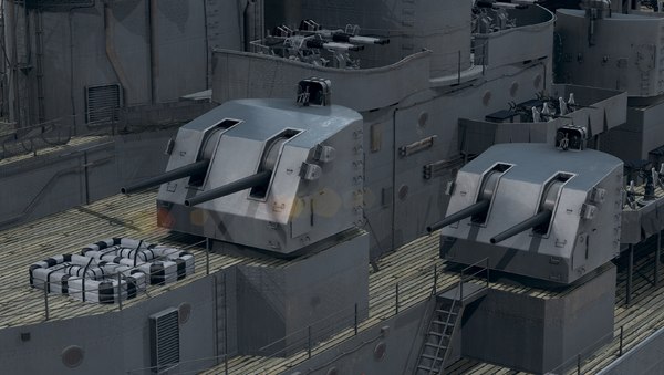 uss bb-61 class iowa 3d model