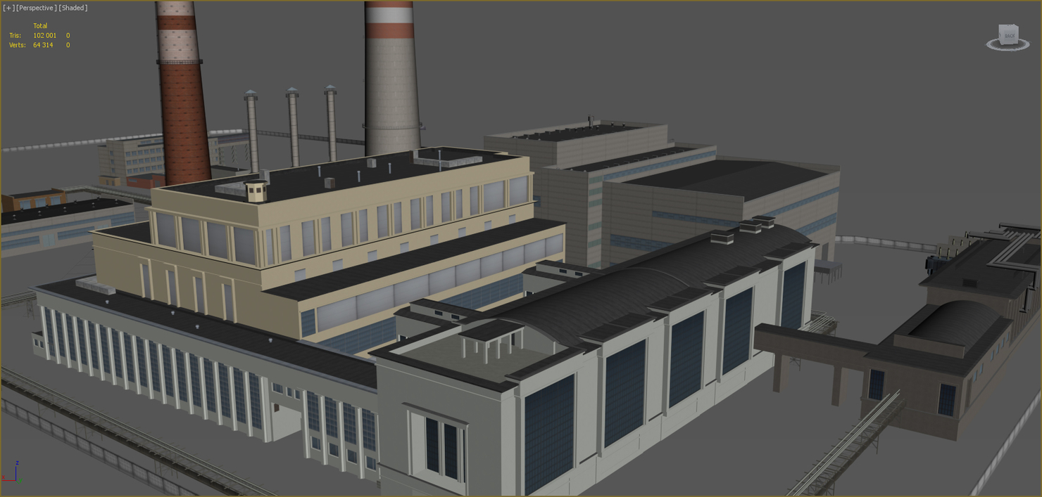 3d thermal power station model