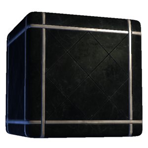 Diamond Marble Tile with Metal Flourishes