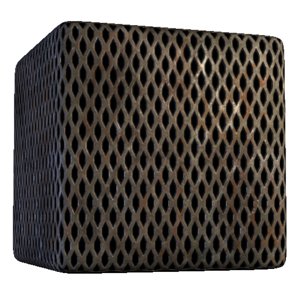 Diamond shaped metal grating