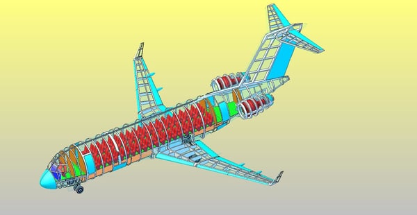 tupolev tu-334 transport aircraft 3d 3ds