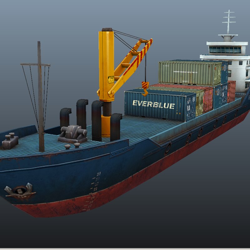 3d Cargo Ship Model 