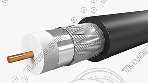 electrical cables coaxial 3d model
