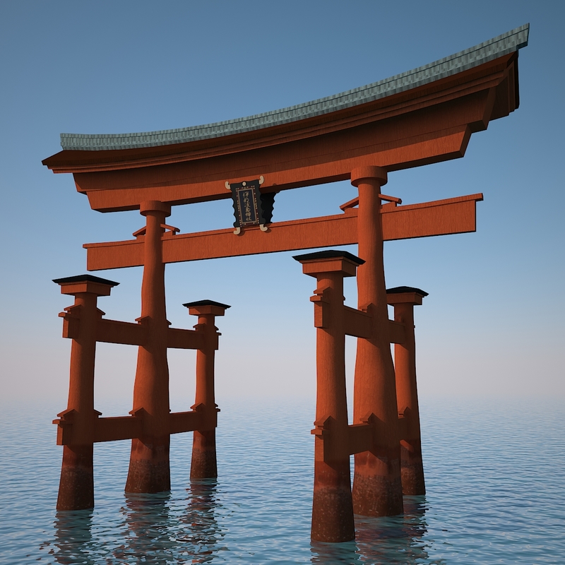 torii gateway gate 3d model