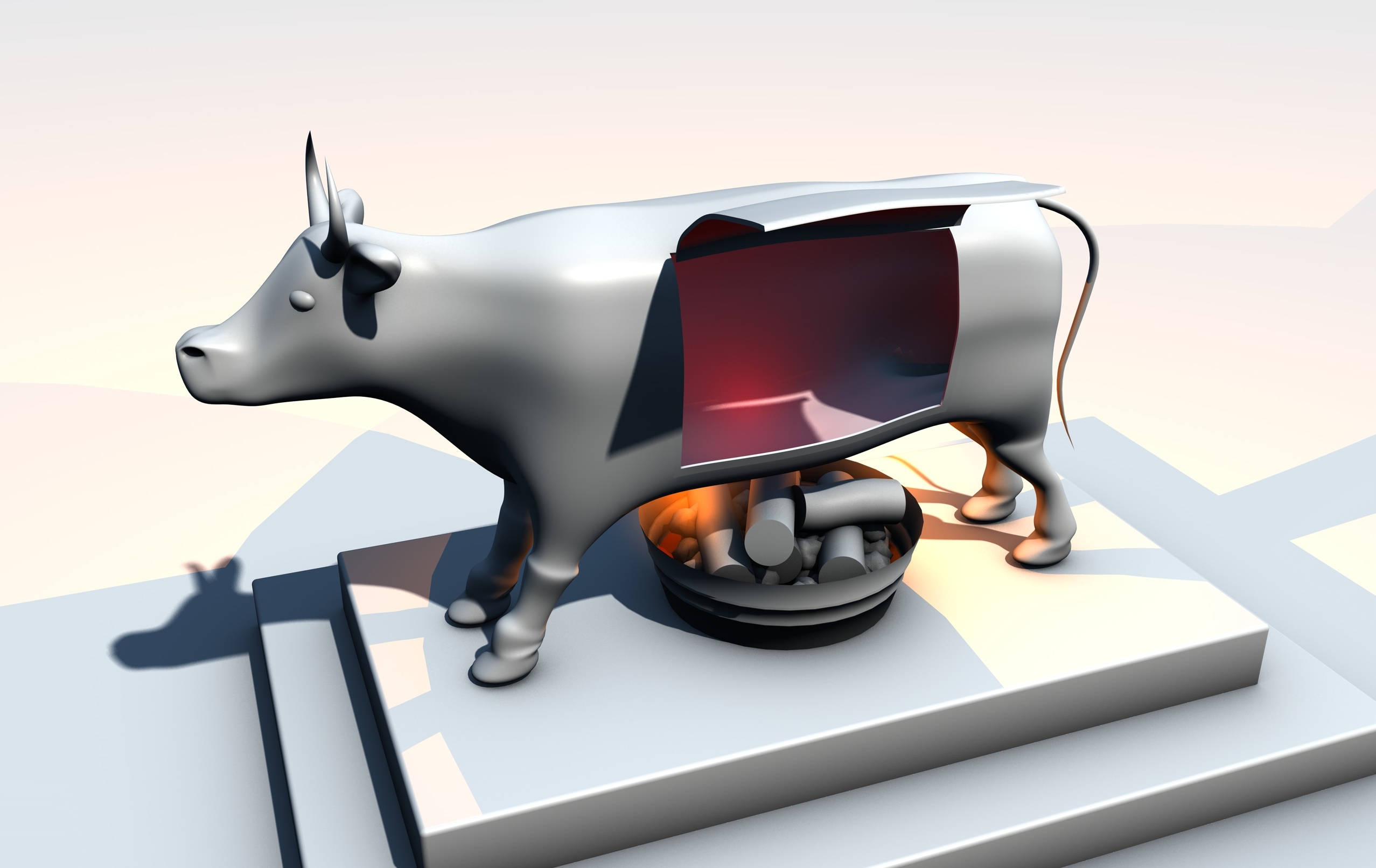 3d brazen bull torture device model