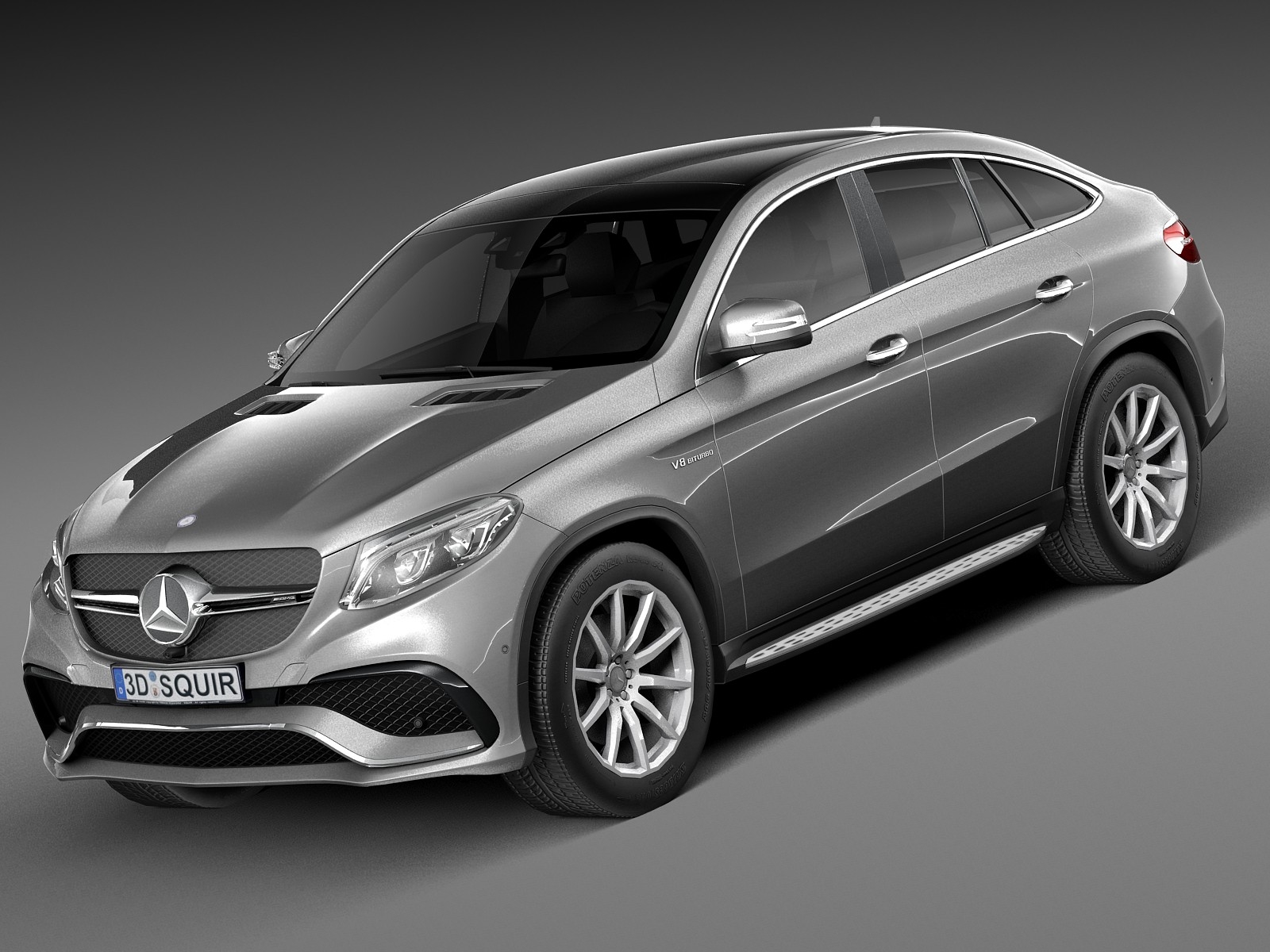 Hq Lowpoly Mercedes Benz Gle63 Amg Coupe 2016