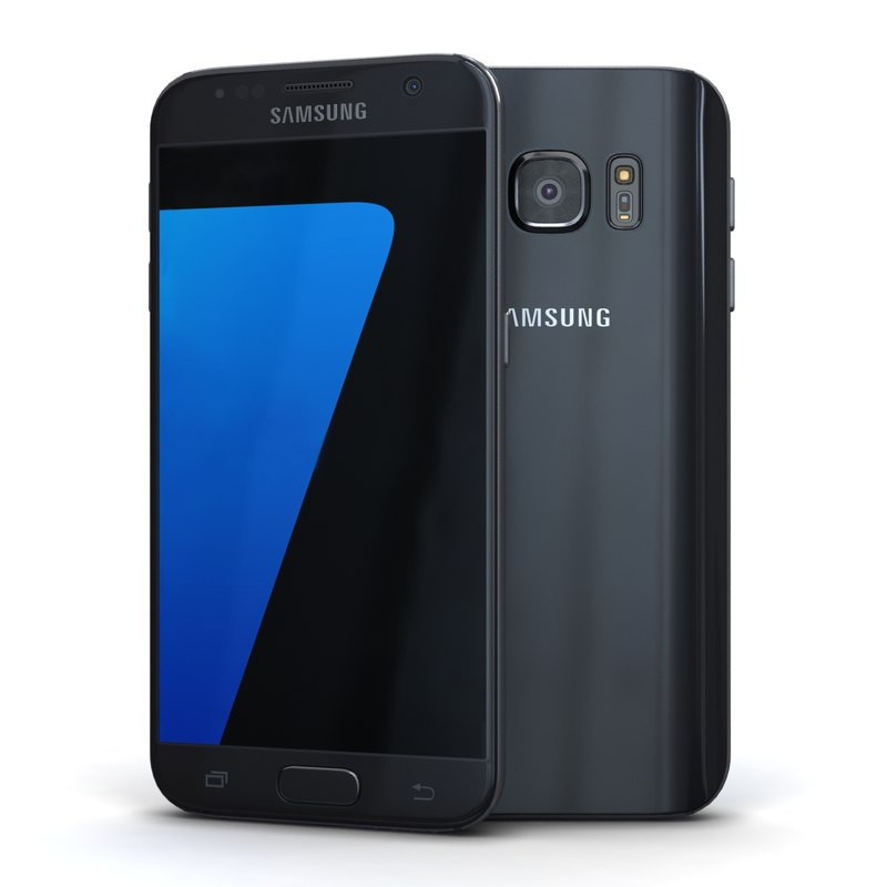 samsung galaxy s7 black 3d model