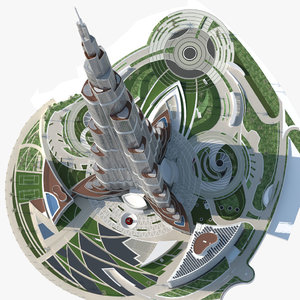burj khalifa dubai 3d model