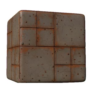 Concrete Blocks with Orange Grime