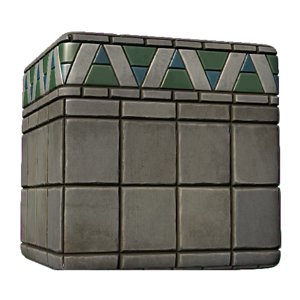 Concrete Block with Tile Detail