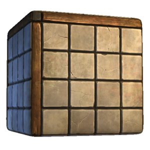 Concrete Tiles with Wood edging