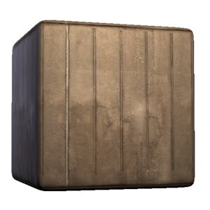 Concrete Wall Vertical Grooves