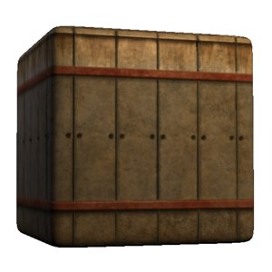 Concrete Wall with Red Beams