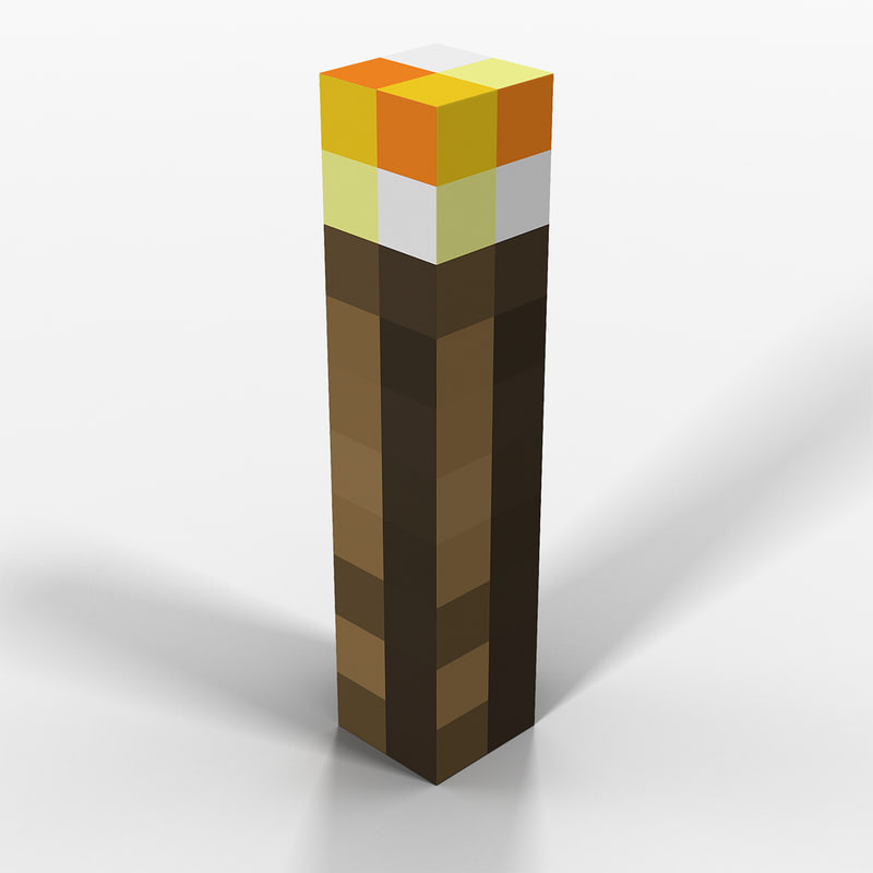 minecraft torch 3d model