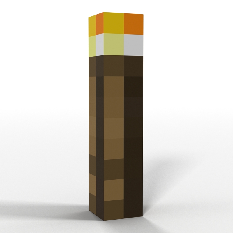 minecraft torch 3d model