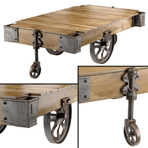 factory cart coffee table max