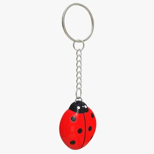 3d keychain ladybird