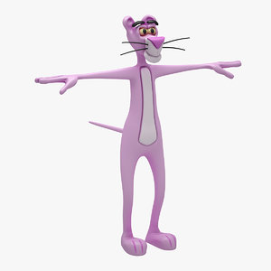pink panther rigged 3d max