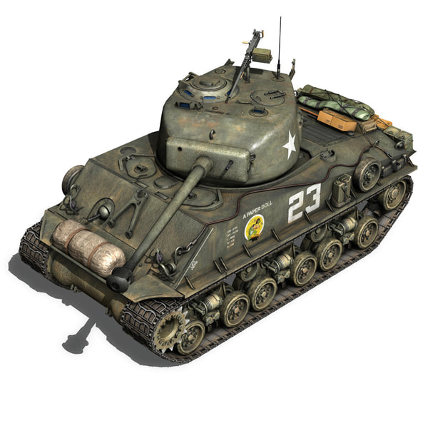 m4a3e8 sherman - paper 3d c4d