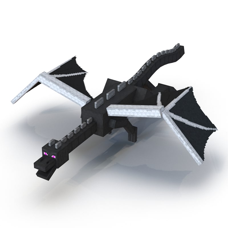 3d minecraft ender dragon rigged