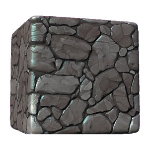 Stylized Carved Stone Wall