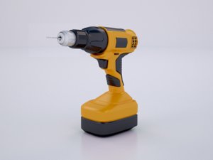 3d model driller industrial tool