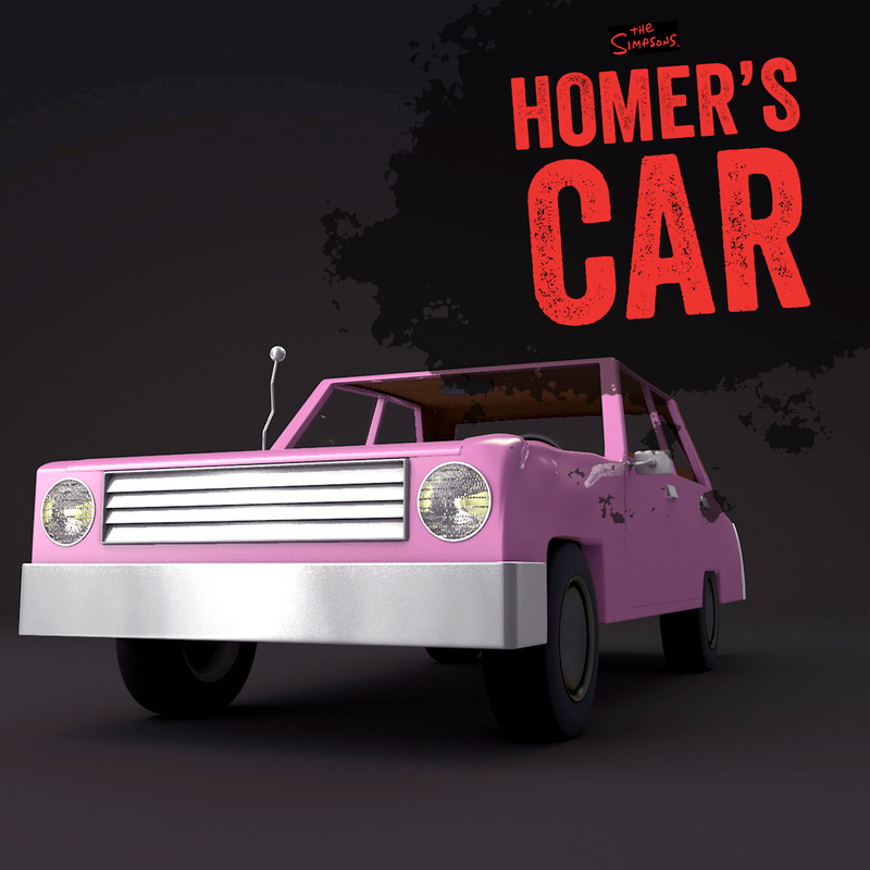 homer simpson car 3d c4d