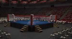 3d model boxing arena