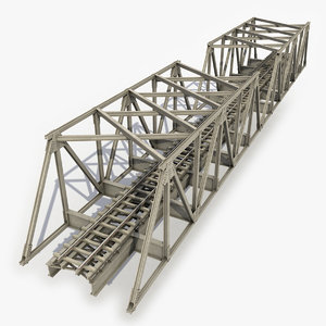modeled railway bridge 3d model