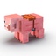3d minecraft pig saddle
