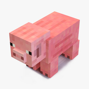 minecraft pig 3d model