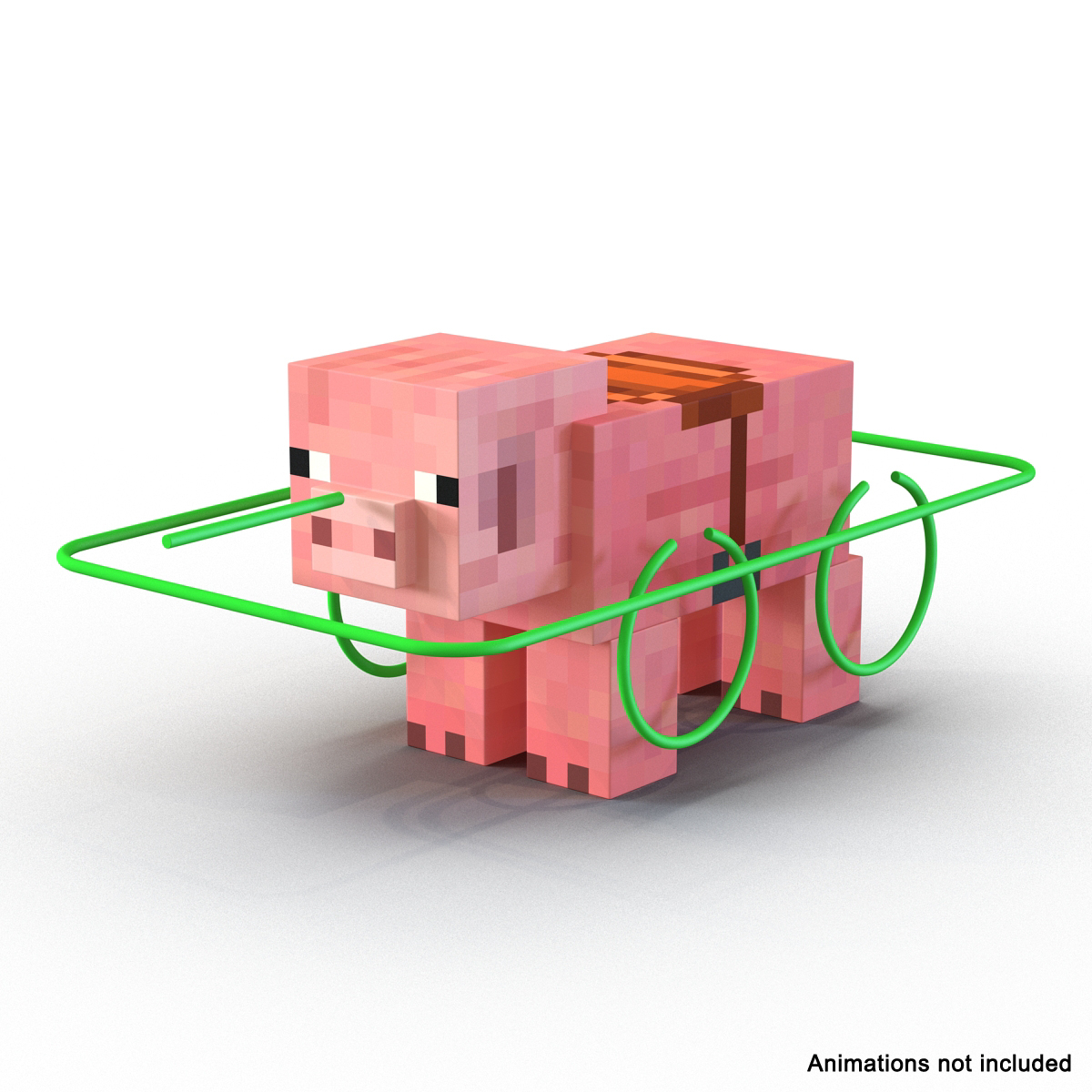 minecraft pig saddle rigged 3d max