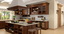 3d scene country kitchen