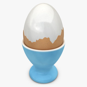 realistic soft boiled egg 3d obj
