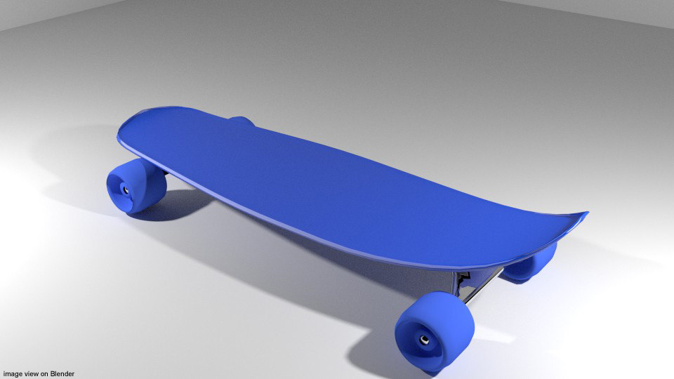 3d skateboard board model